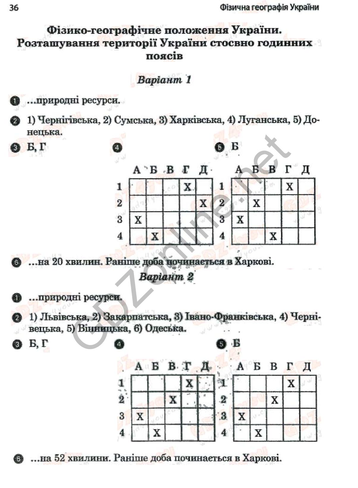 Ответы к экспресс контрольным физическая география украины 8 класс в.ф.вовк