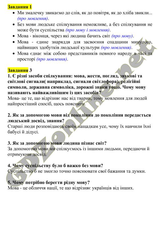 Гдз украинская мова7 клас