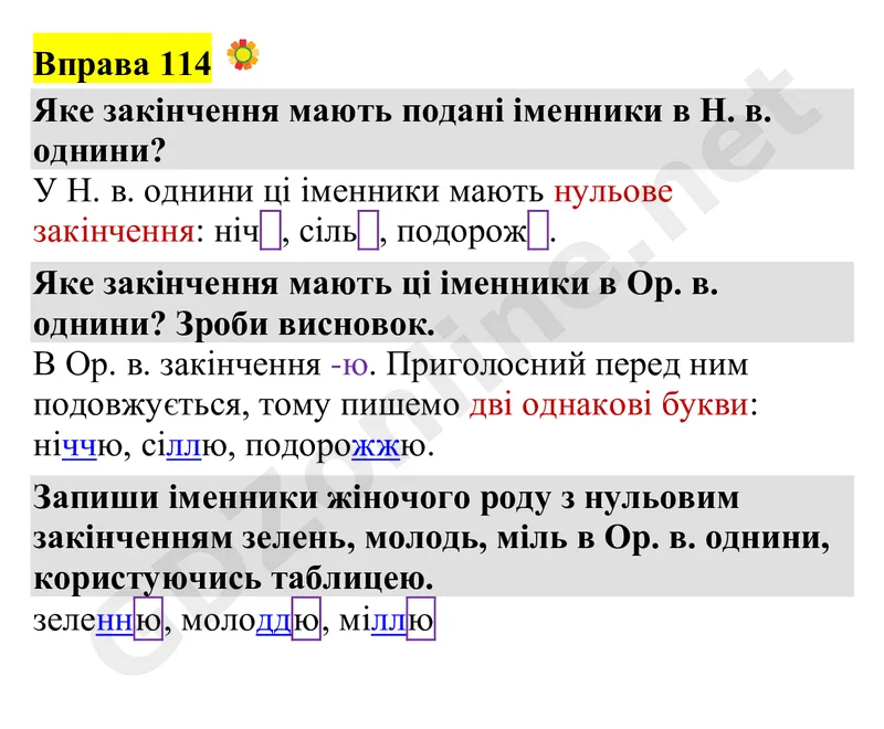 Вправа 114 — Українська мова 4 клас Захарійчук 2026, відповідь і розв’язання