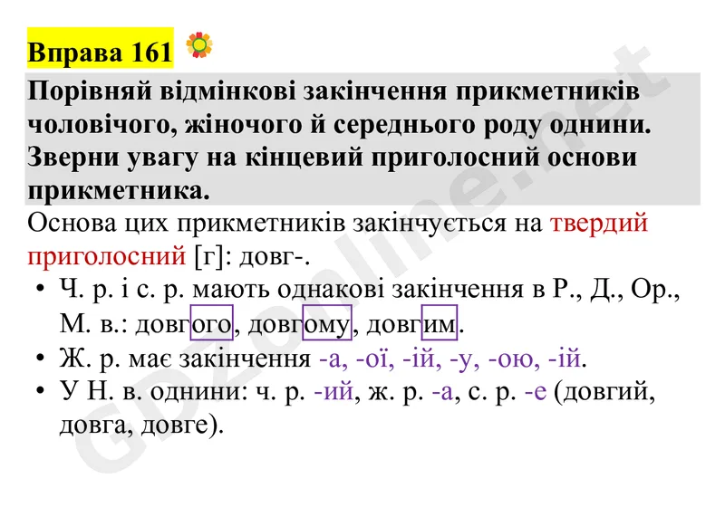 Вправа 161 — Українська мова 4 клас Захарійчук 2026, відповідь і розв’язання