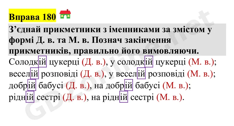 Вправа 180 — Українська мова 4 клас Захарійчук 2026, відповідь і розв’язання