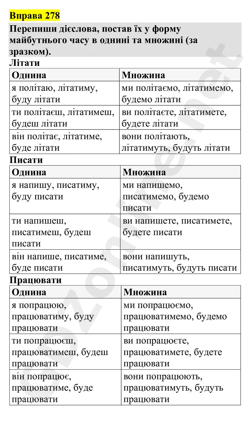 Вправа 278 — Українська мова 4 клас Захарійчук 2026, відповідь і розв’язання