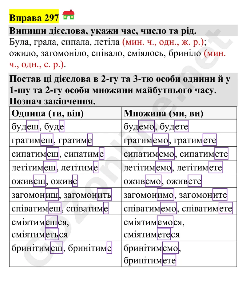 Вправа 297 — Українська мова 4 клас Захарійчук 2026, відповідь і розв’язання