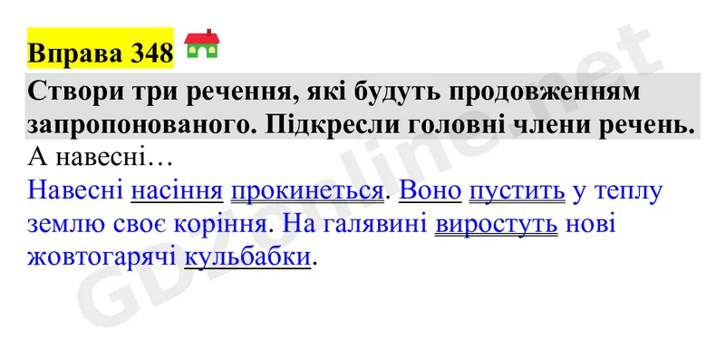 Вправа 348 — Українська мова 4 клас Захарійчук 2026, відповідь і розв’язання