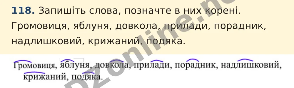 Вправа 118 — Українська мова 5 клас Заболотний 2022, відповідь і розв’язання