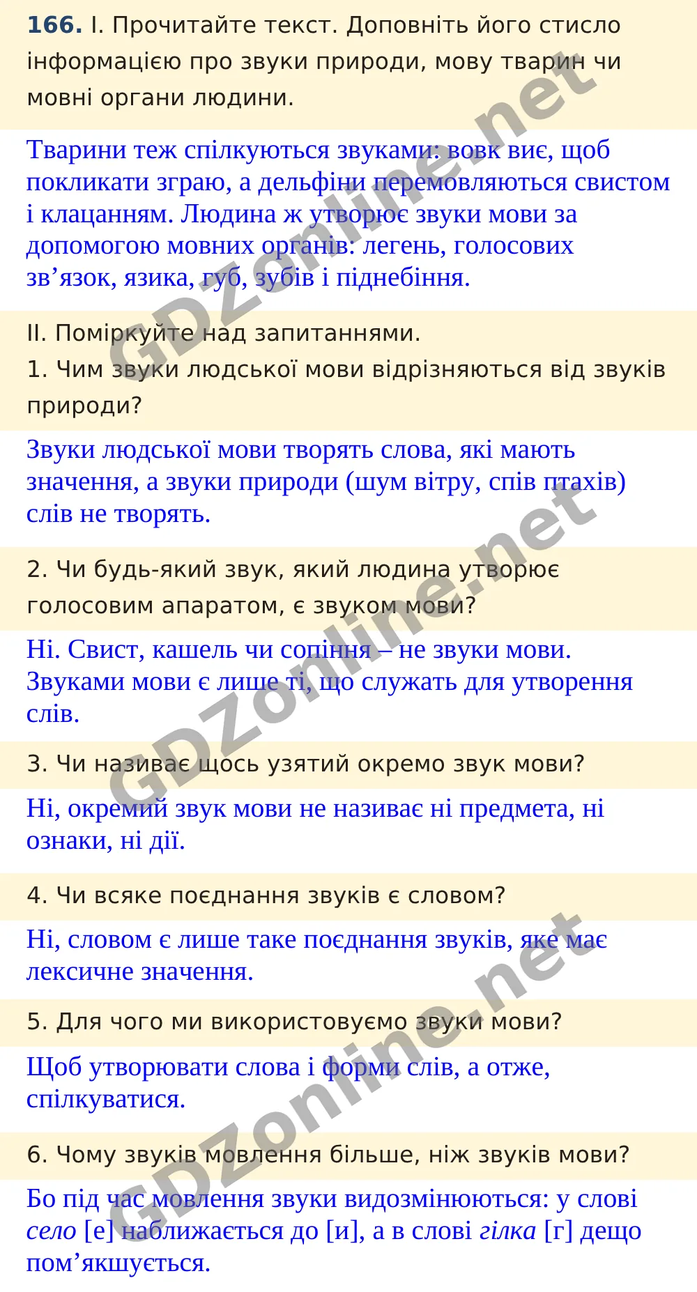 Вправа 166 — Українська мова 5 клас Заболотний 2022, відповідь і розв’язання