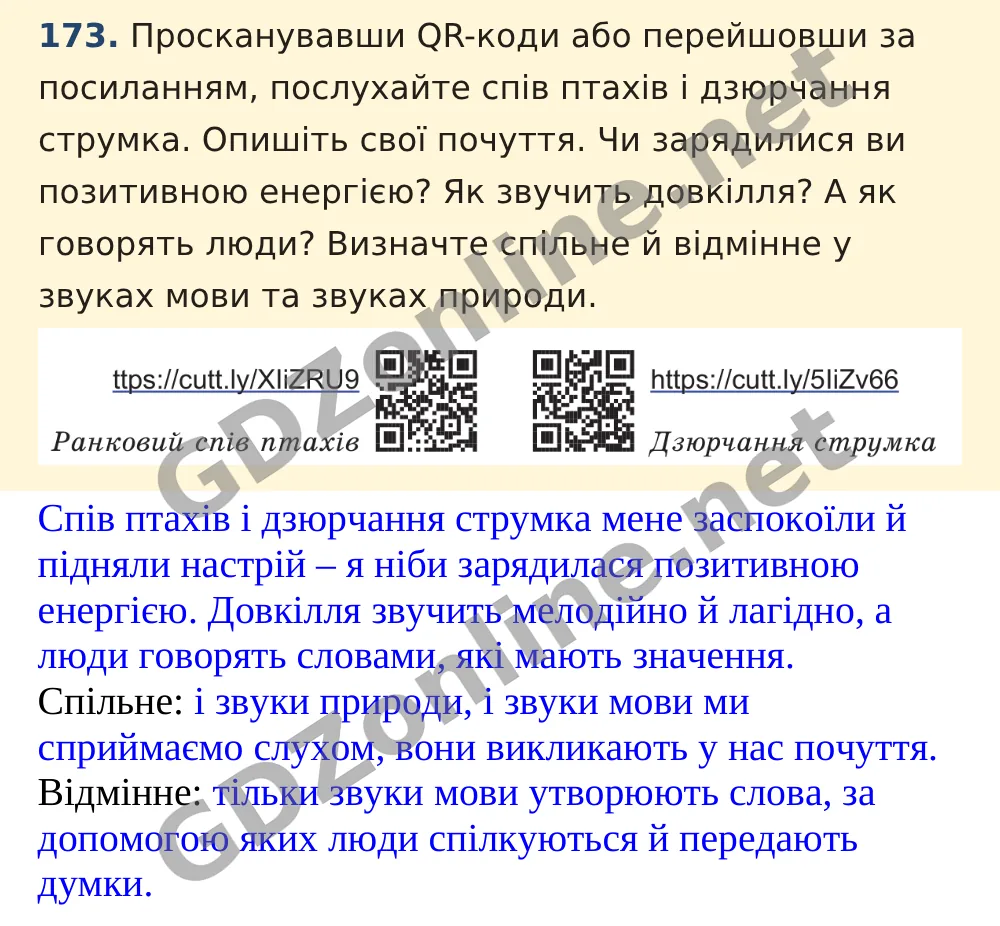 Вправа 173 — Українська мова 5 клас Заболотний 2022, відповідь і розв’язання