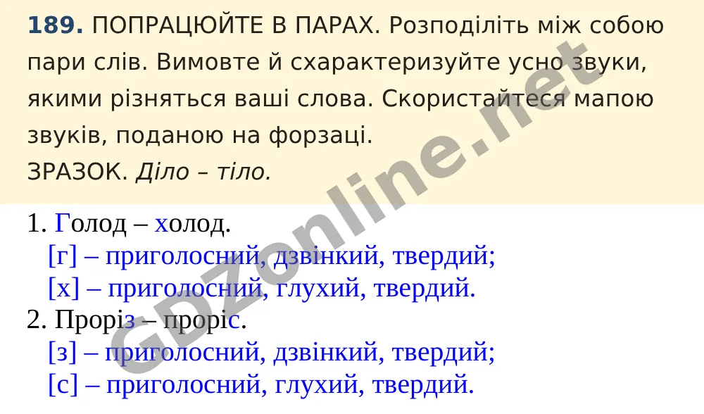 Вправа 189 — Українська мова 5 клас Заболотний 2022, відповідь і розв’язання