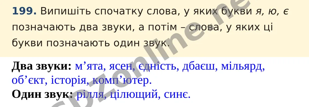 Вправа 199 — Українська мова 5 клас Заболотний 2022, відповідь і розв’язання