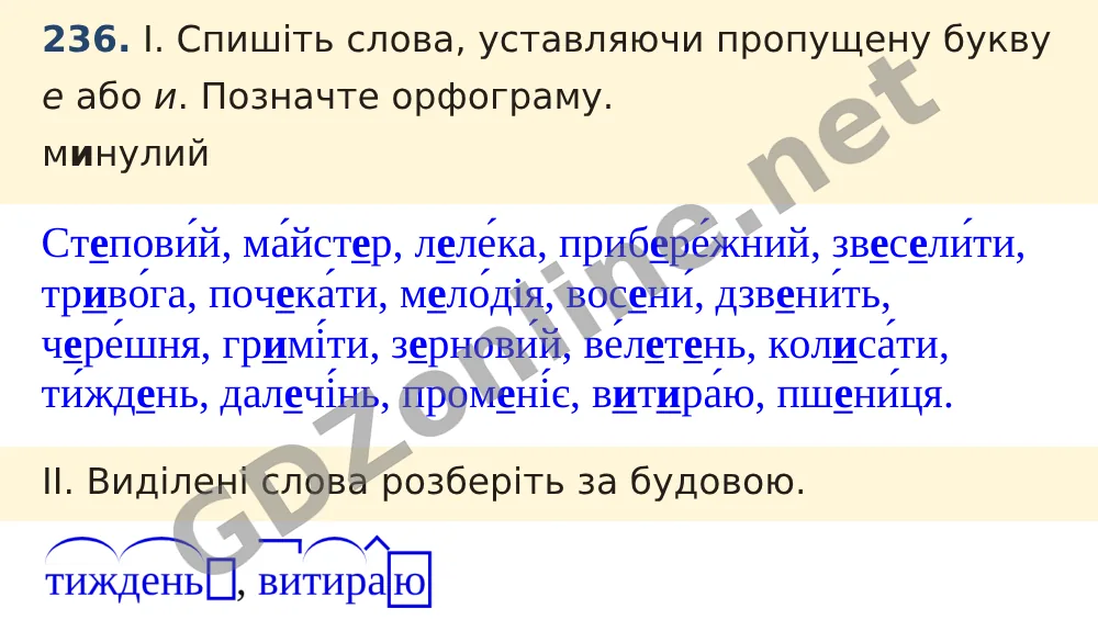 Вправа 236 — Українська мова 5 клас Заболотний 2022, відповідь і розв’язання