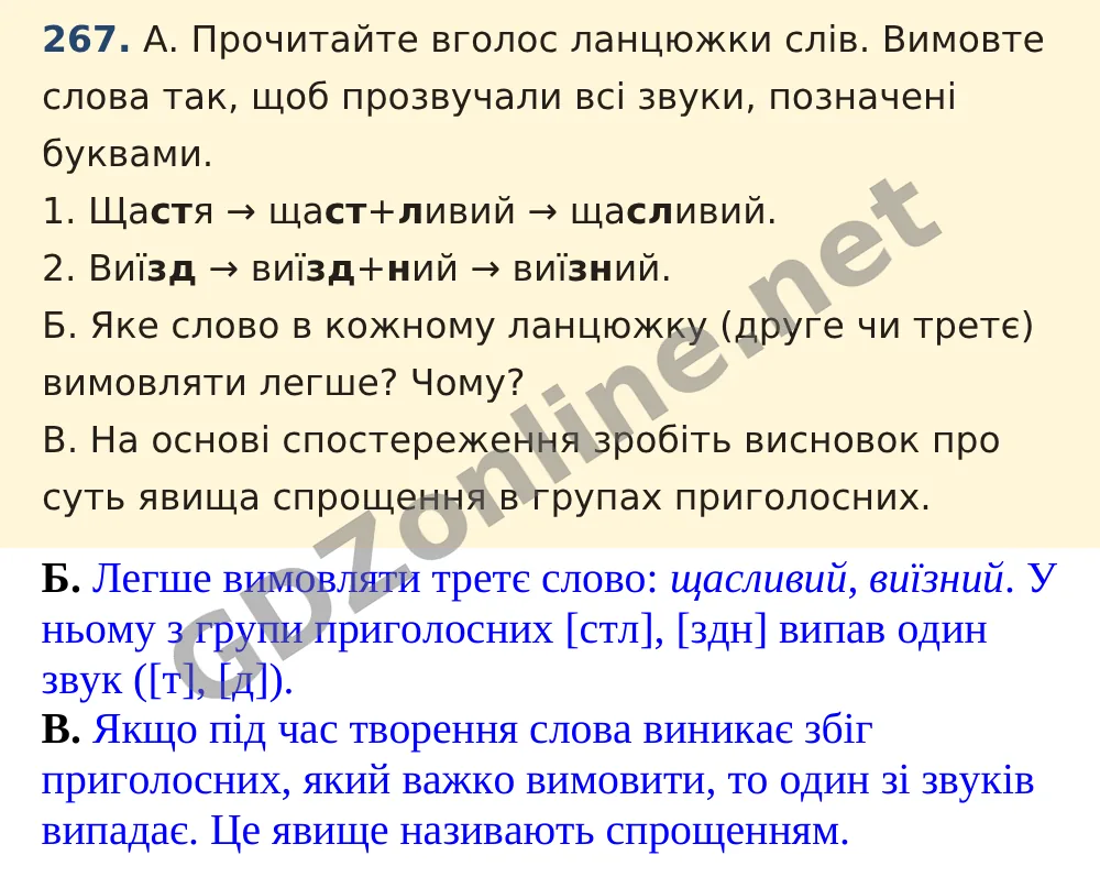 Вправа 267 — Українська мова 5 клас Заболотний 2022, відповідь і розв’язання