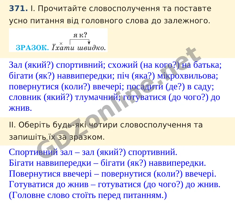 Вправа 371 — Українська мова 5 клас Заболотний 2022, відповідь і розв’язання