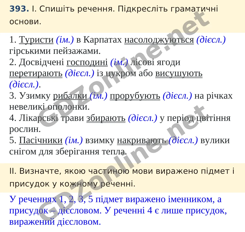 Вправа 393 — Українська мова 5 клас Заболотний 2022, відповідь і розв’язання