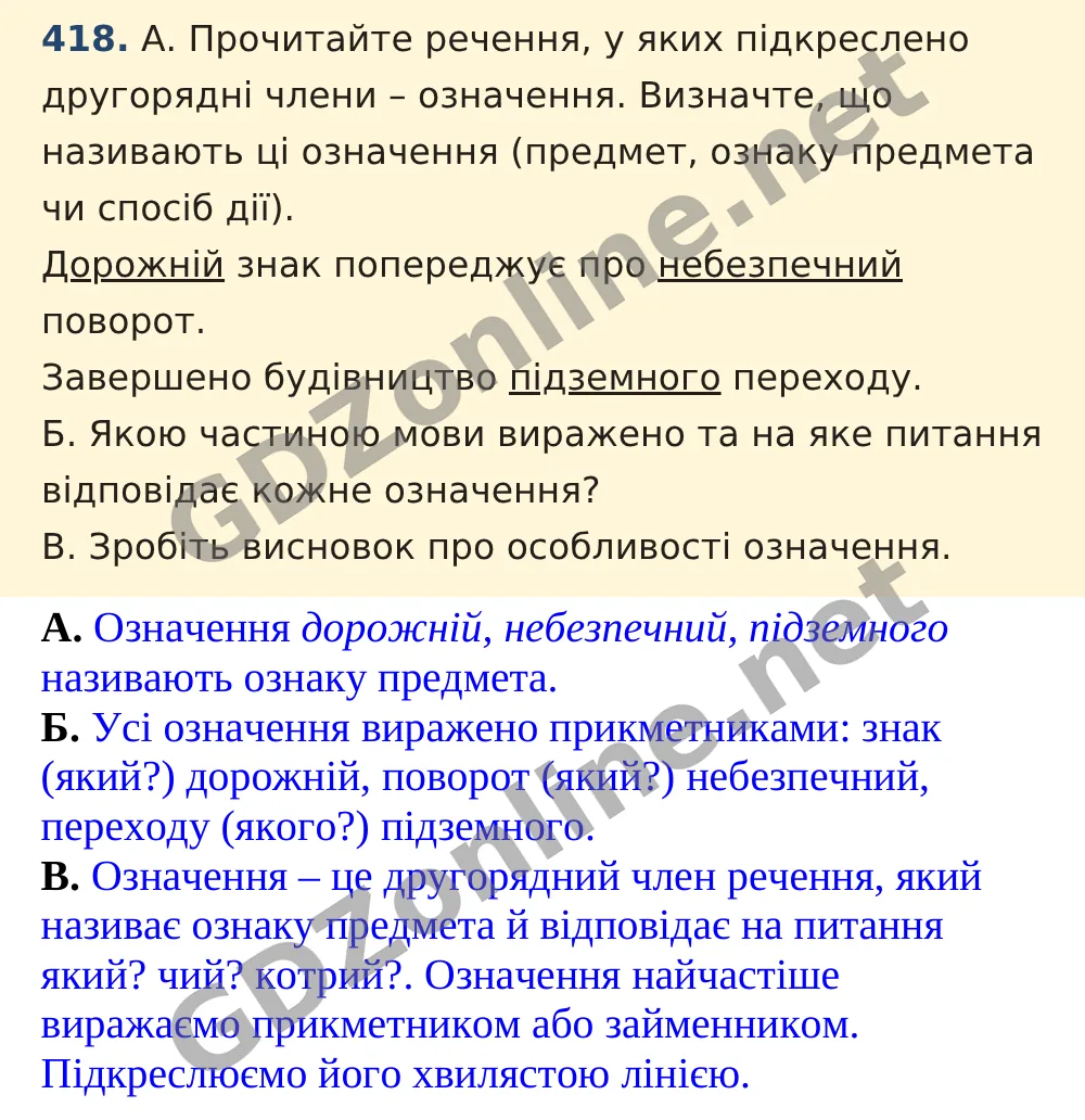 Вправа 418 — Українська мова 5 клас Заболотний 2022, відповідь і розв’язання