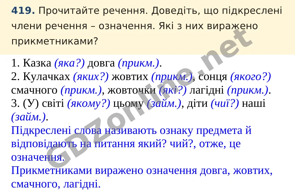 Вправа 419 — Українська мова 5 клас Заболотний 2022, відповідь і розв’язання