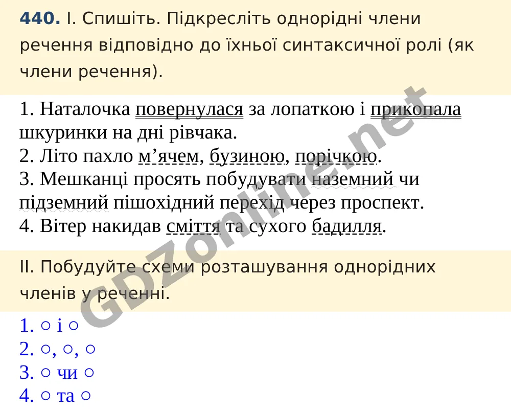 Вправа 440 — Українська мова 5 клас Заболотний 2022, відповідь і розв’язання