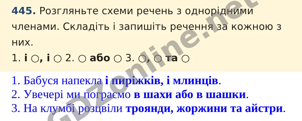 Вправа 445 — Українська мова 5 клас Заболотний 2022, відповідь і розв’язання