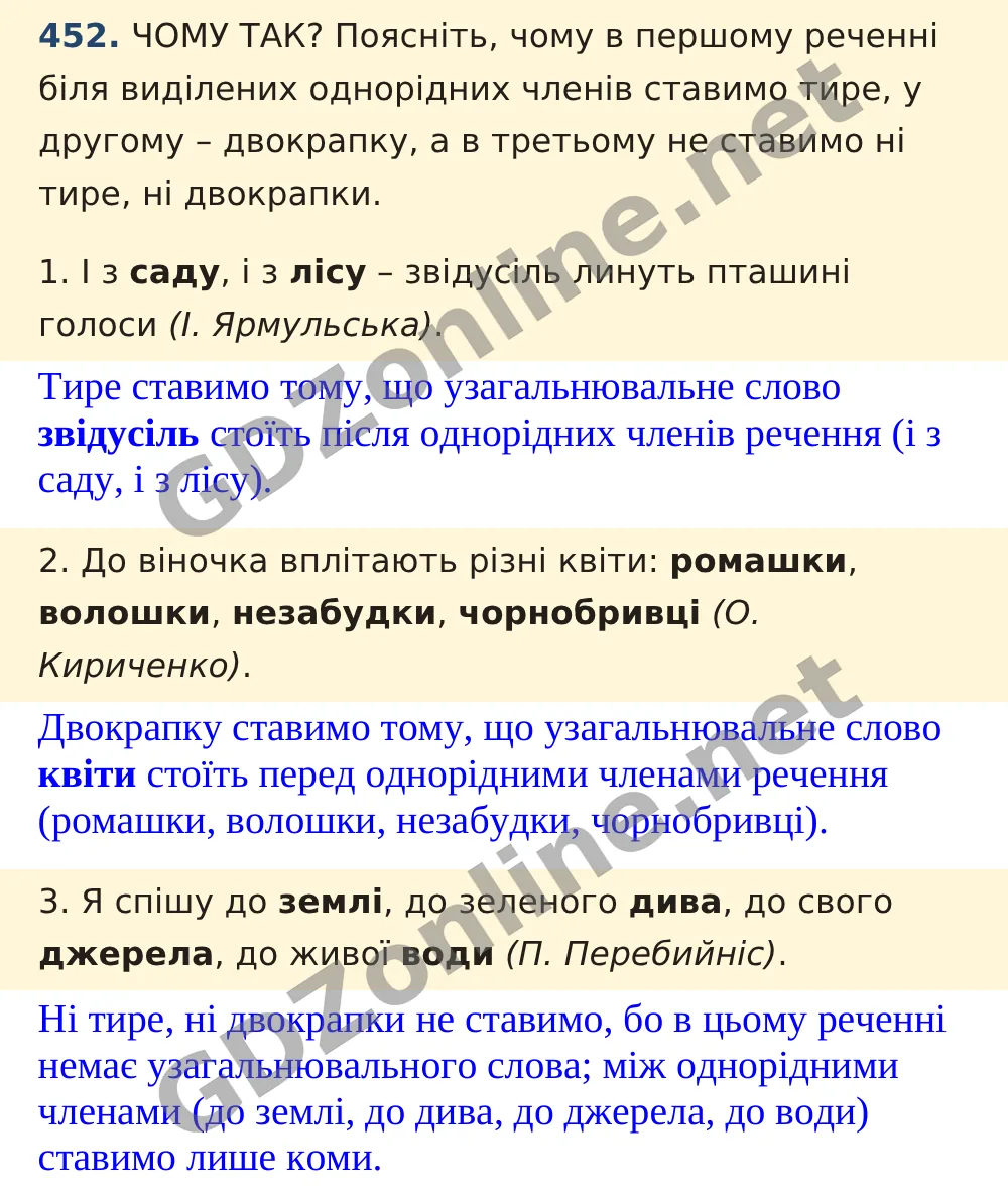 Вправа 452 — Українська мова 5 клас Заболотний 2022, відповідь і розв’язання