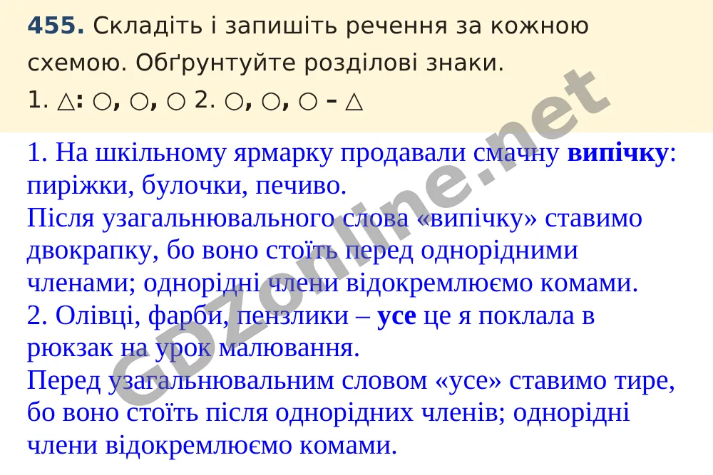 Вправа 455 — Українська мова 5 клас Заболотний 2022, відповідь і розв’язання