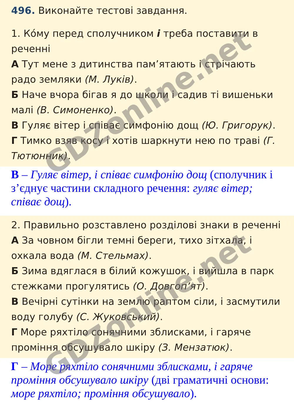 Вправа 496 — Українська мова 5 клас Заболотний 2022, відповідь і розв’язання