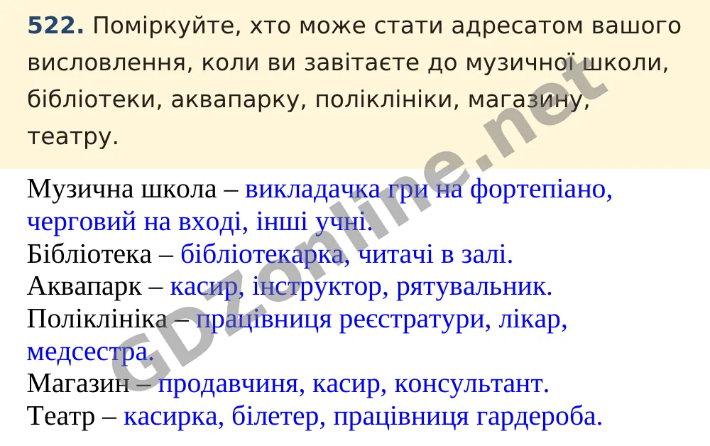 Вправа 522 — Українська мова 5 клас Заболотний 2022, відповідь і розв’язання