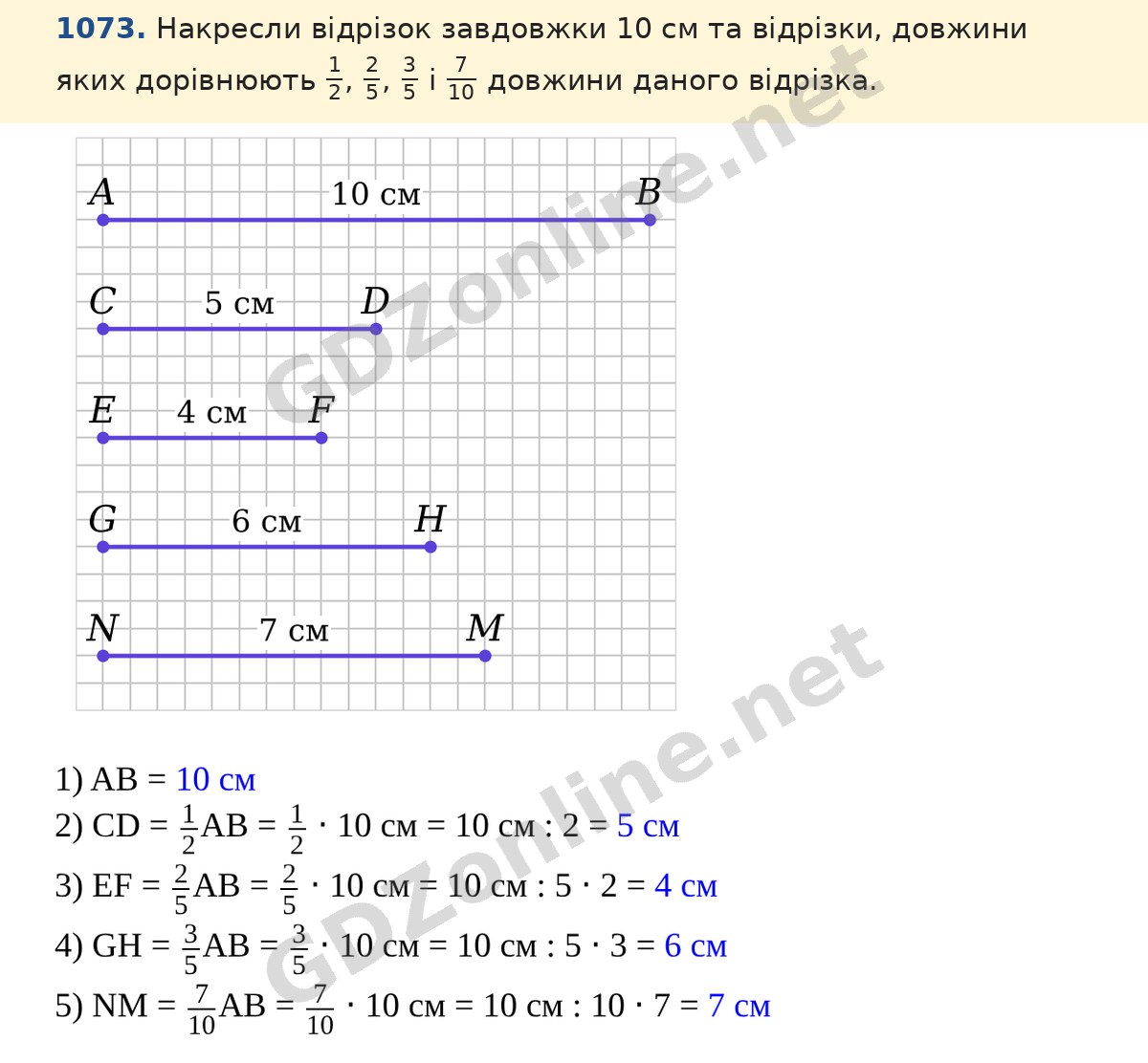 Завдання 1073 — Математика 5 клас Істер 2022, відповідь і розв’язання