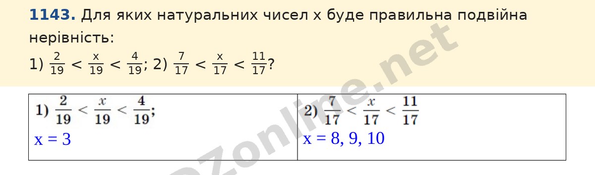 Завдання 1143 — Математика 5 клас Істер 2022, відповідь і розв’язання