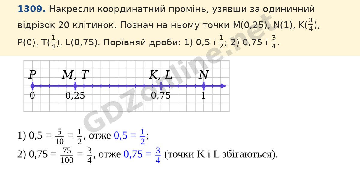 Завдання 1309 — Математика 5 клас Істер 2022, відповідь і розв’язання