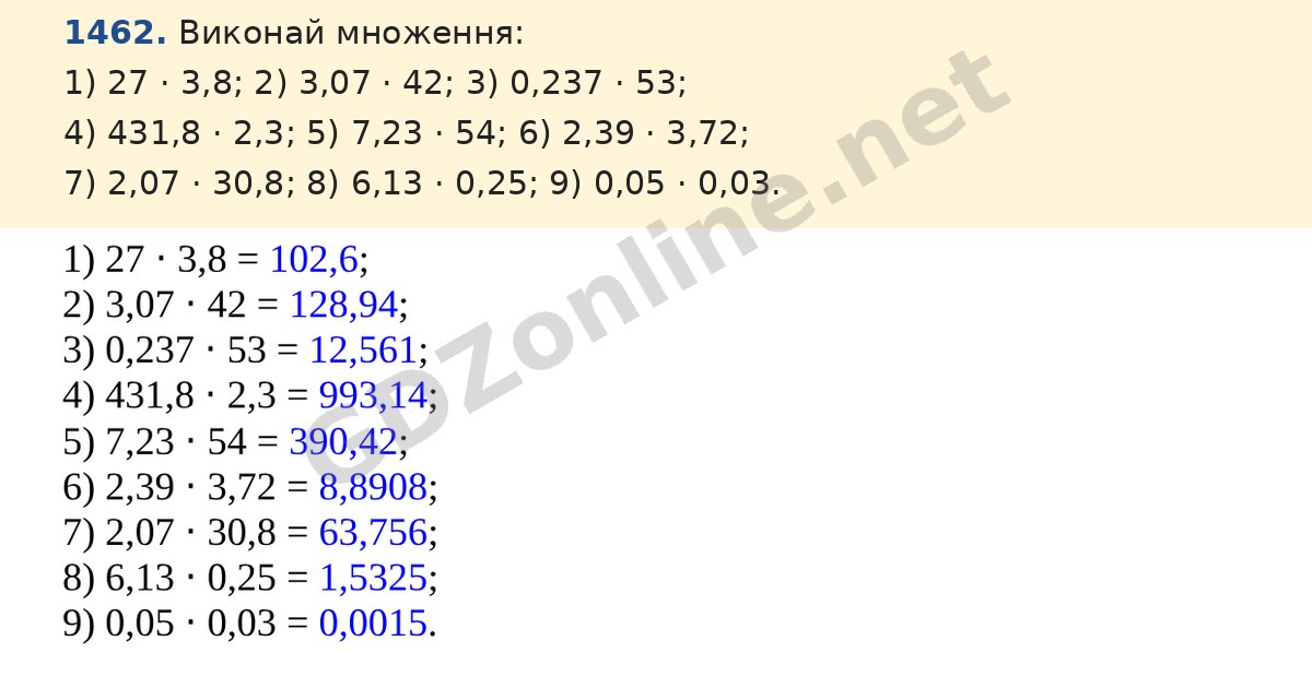 Завдання 1462 — Математика 5 клас Істер 2022, відповідь і розв’язання