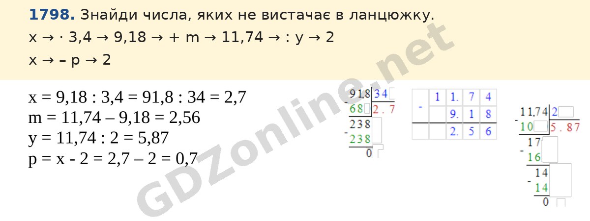 Завдання 1798 — Математика 5 клас Істер 2022, відповідь і розв’язання