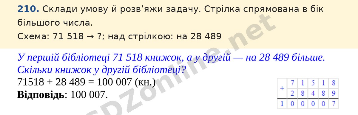Завдання 210 — Математика 5 клас Істер 2022, відповідь і розв’язання