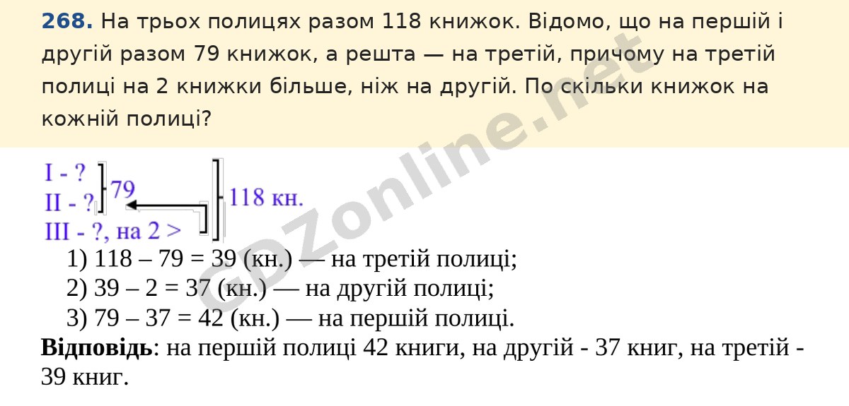 Завдання 268 — Математика 5 клас Істер 2022, відповідь і розв’язання