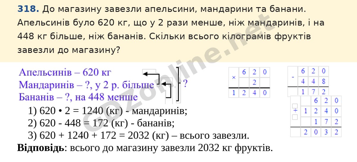 Завдання 318 — Математика 5 клас Істер 2022, відповідь і розв’язання