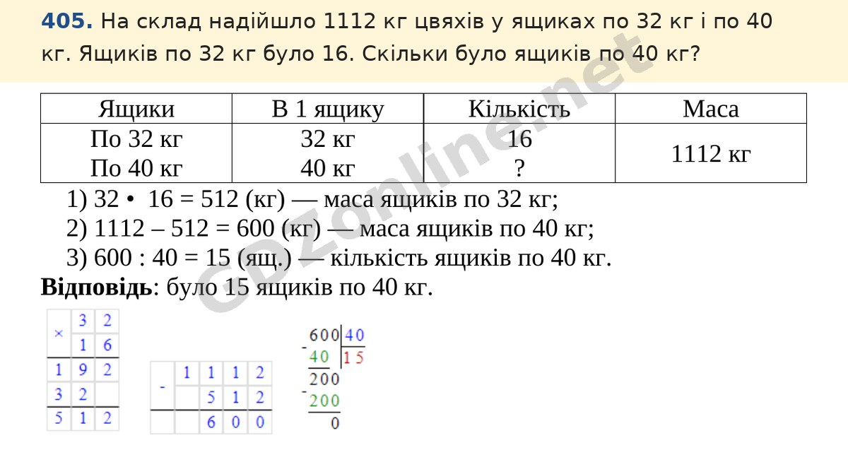 Завдання 405 — Математика 5 клас Істер 2022, відповідь і розв’язання