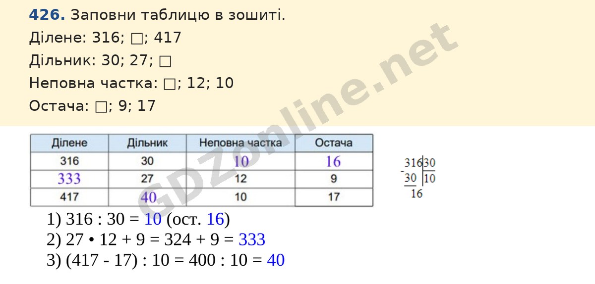 Завдання 426 — Математика 5 клас Істер 2022, відповідь і розв’язання