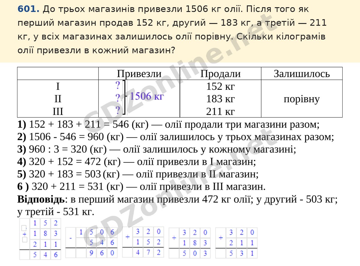 Завдання 601 — Математика 5 клас Істер 2022, відповідь і розв’язання