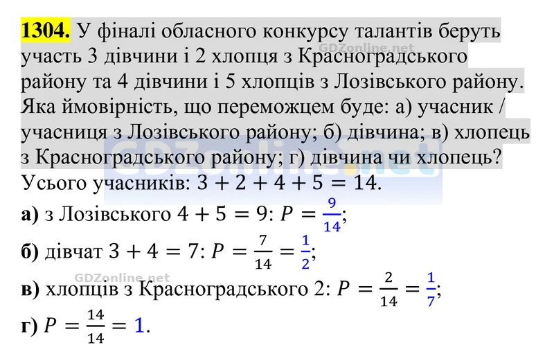 Завдання 1304 — Алгебра 8 клас Бевз 2025, відповідь і розв’язання