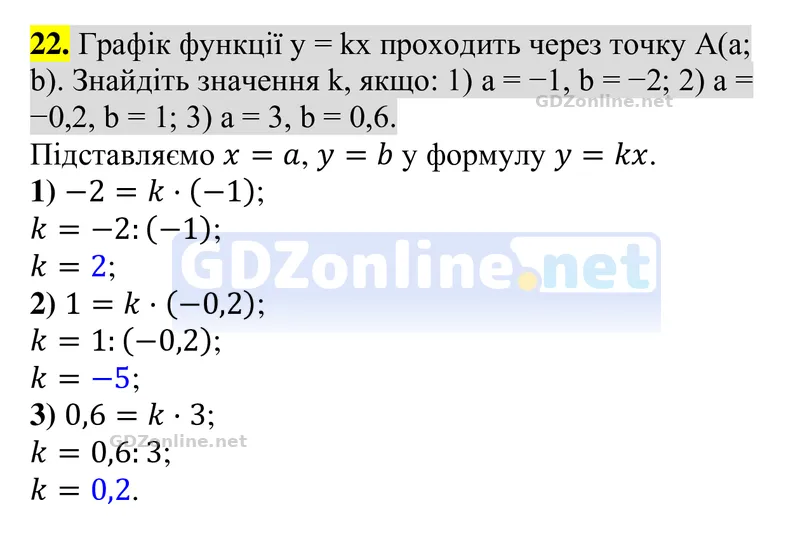 Завдання 22 — Алгебра 8 клас Тарасенкова 2025, відповідь і розв’язання
