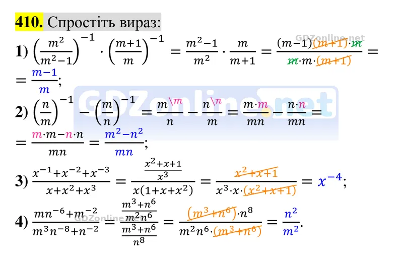 Завдання 410 — Алгебра 8 клас Тарасенкова 2025, відповідь і розв’язання