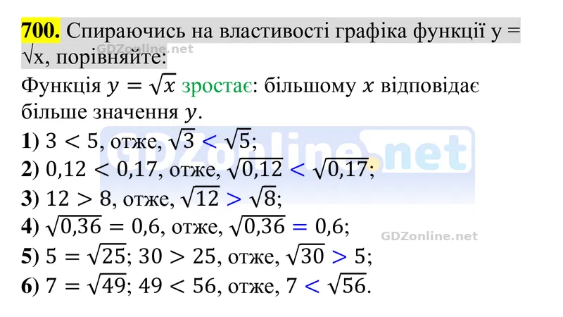 Завдання 700 — Алгебра 8 клас Тарасенкова 2025, відповідь і розв’язання