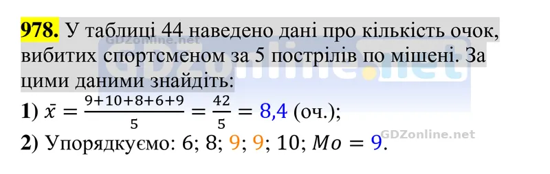 Завдання 978 — Алгебра 8 клас Тарасенкова 2025, відповідь і розв’язання