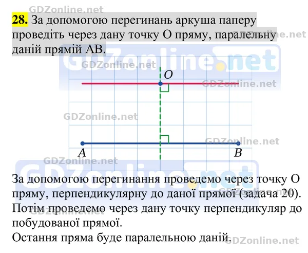Завдання 28 — Геометрія 8 клас Бурда, Тарасенкова 2025, відповідь і розв’язання