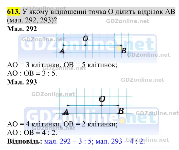 Завдання 613 — Геометрія 8 клас Бурда, Тарасенкова 2025, відповідь і розв’язання