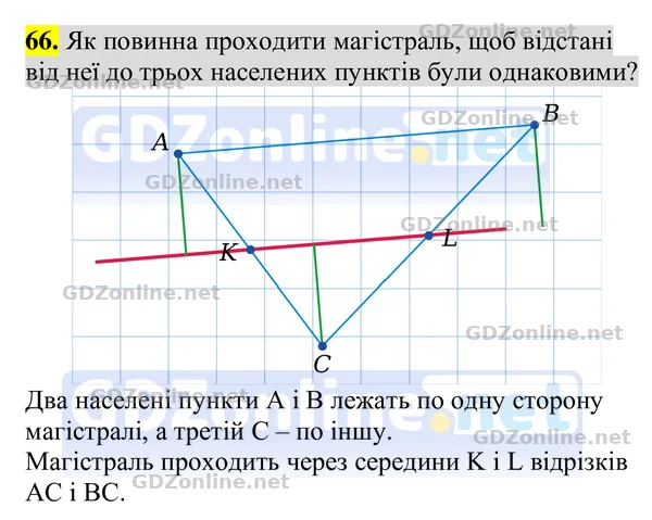 Завдання 66 — Геометрія 8 клас Бурда, Тарасенкова 2025, відповідь і розв’язання