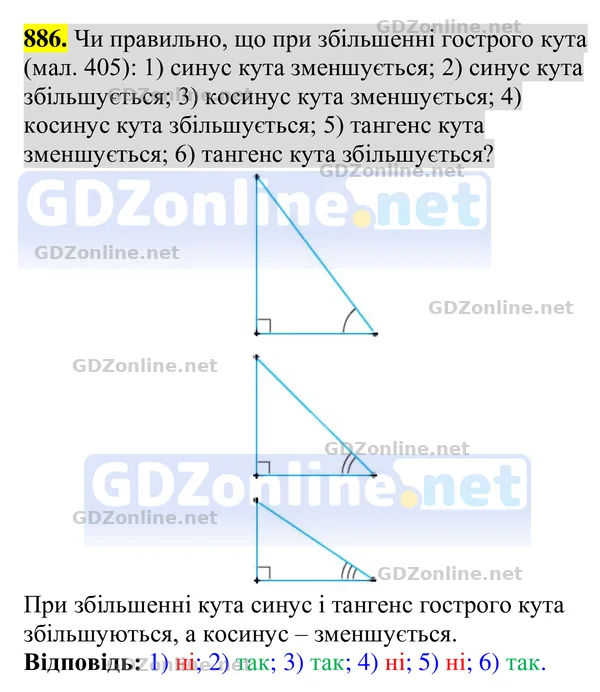 Завдання 886 — Геометрія 8 клас Бурда, Тарасенкова 2025, відповідь і розв’язання