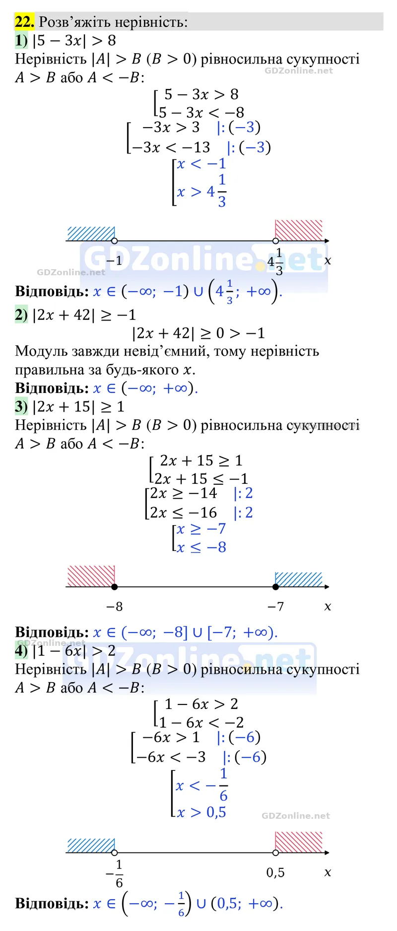 Задачі і вправи для повторення № 22 — Алгебра 9 клас Тарасенкова 2026, відповідь і розв’язання